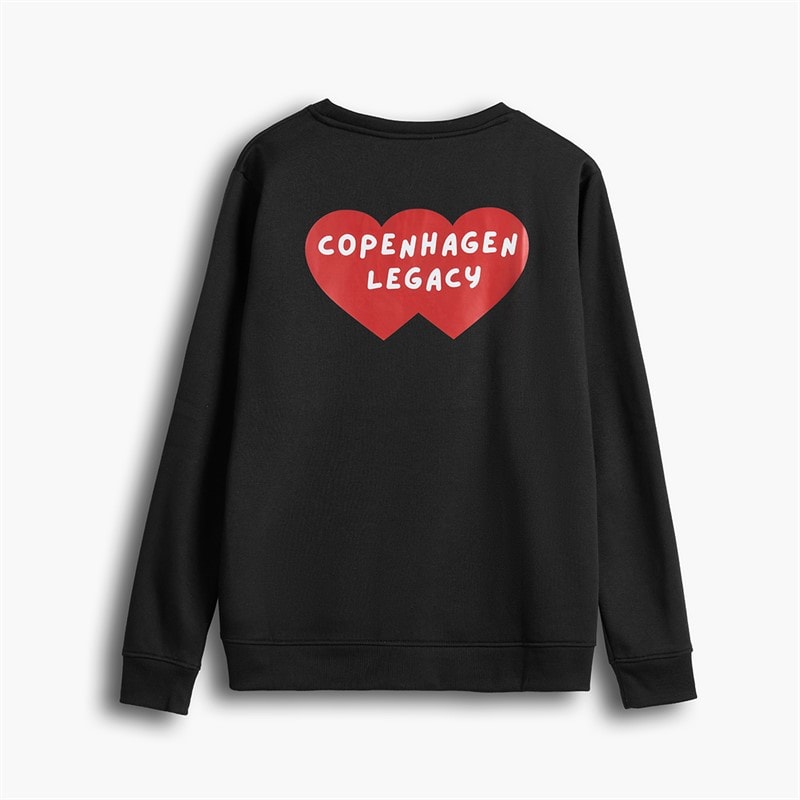 Copenhagen Legacy Herre Crew Hjerte print sweatshirt Sort - Billede 2