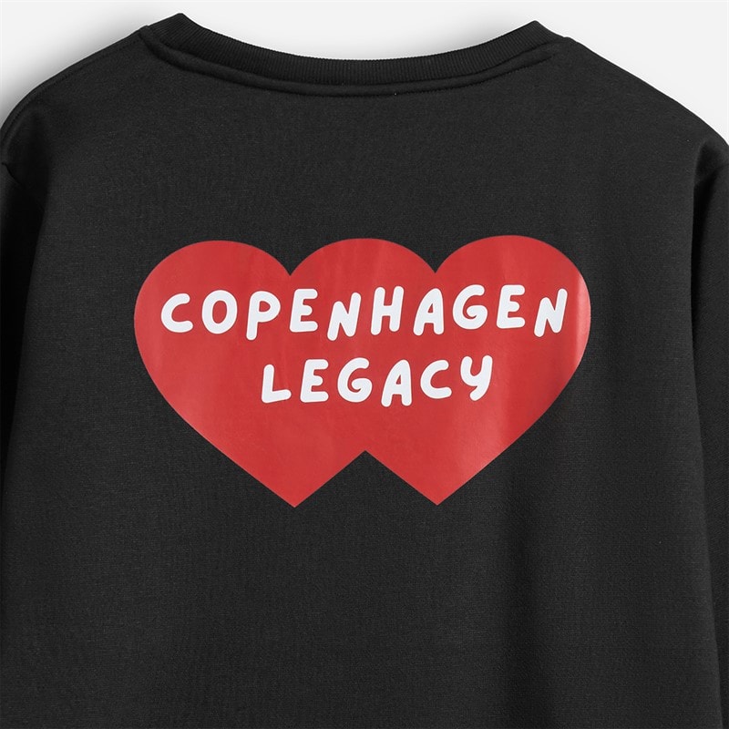 Copenhagen Legacy Herre Crew Hjerte print sweatshirt Sort - Billede 3