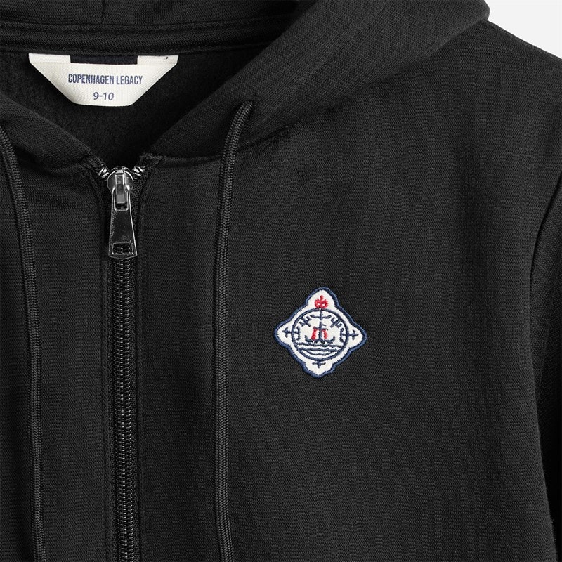 Copenhagen Legacy Drenge lynlås hoodie Sort - Billede 3