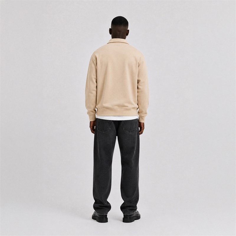 Copenhagen Legacy Halv lynlås sweatshirt Ørken - Billede 3