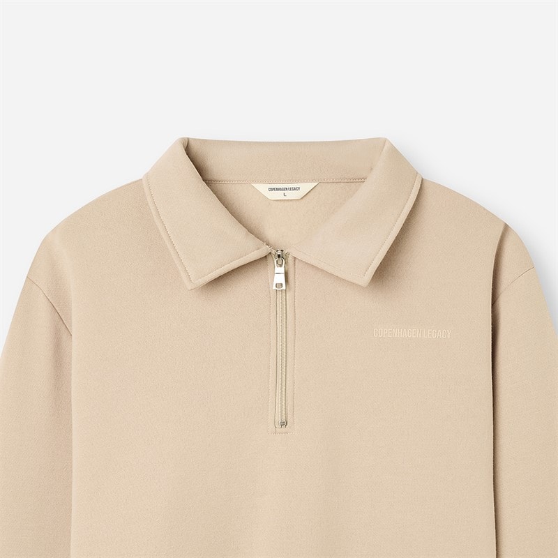Copenhagen Legacy Halv lynlås sweatshirt Ørken - Billede 4