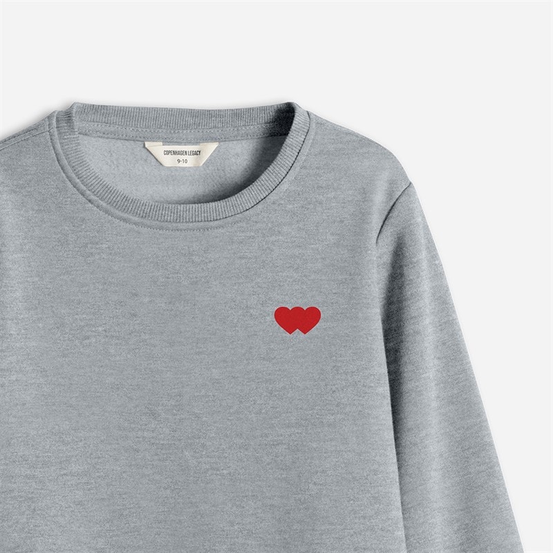 Copenhagen Legacy Børne Sweatshirt med Rund Hals Grå Melange - Billede 3