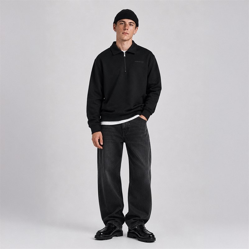 Copenhagen Legacy Halv lynlås sweatshirt Sort - Billede 2