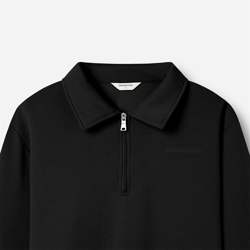 Copenhagen Legacy Halv lynlås sweatshirt Sort - Billede 4