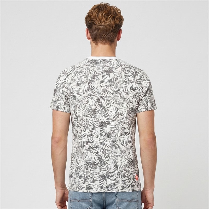 Indicode Herre Inpalme T-shirts Hvid - Billede 2
