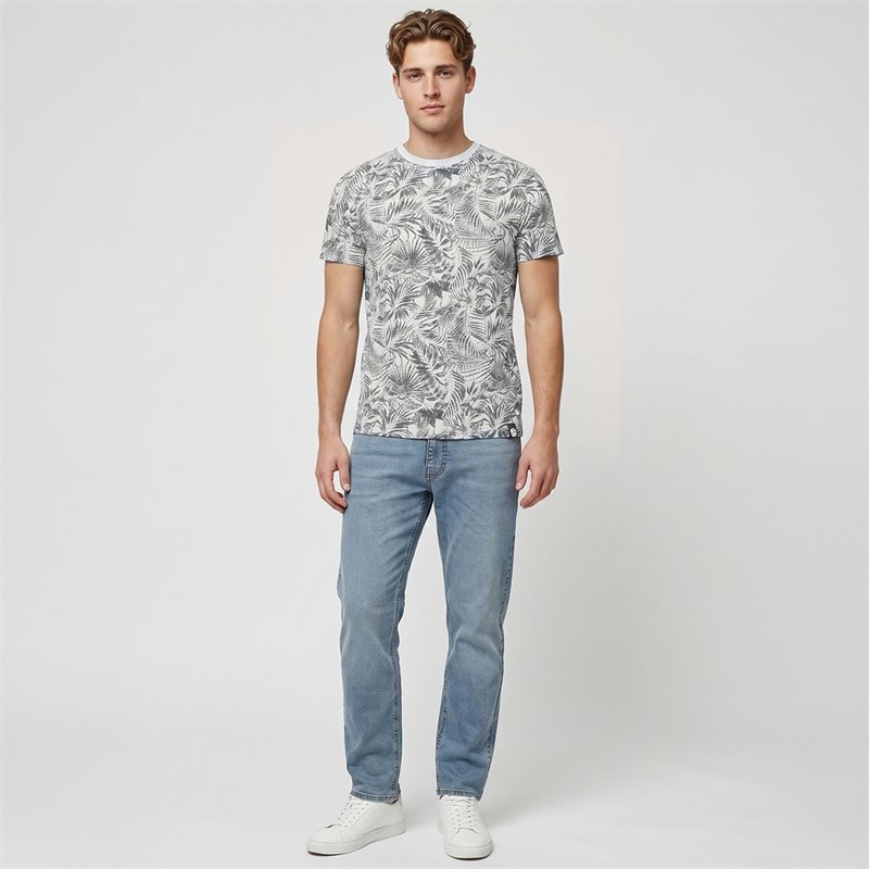 Indicode Herre Inpalme T-shirts Hvid - Billede 4