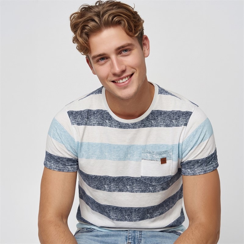 Indicode Herre Inhernandez T-shirts Blå - Billede 3