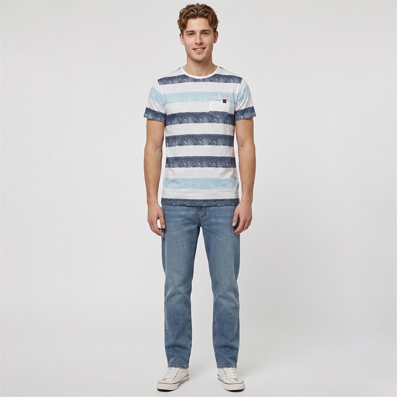 Indicode Herre Inhernandez T-shirts Blå - Billede 4