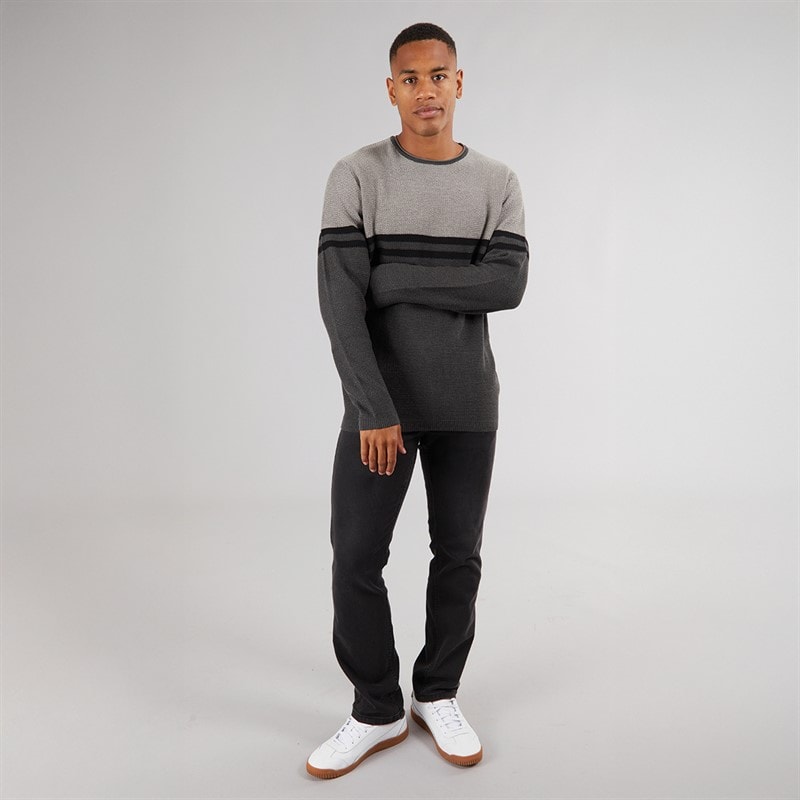Indicode Herre Jaluf Jumper Charcoal Mix - Billede 4