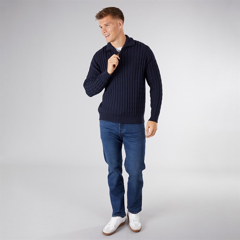 Indicode Herre Rufus Jumper Mørk Navy - Billede 4