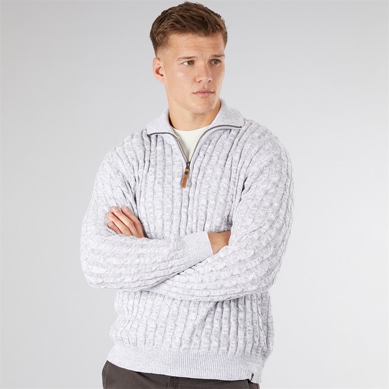 Indicode Herre Rufus Jumper Off White