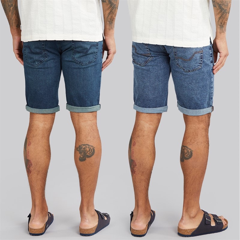 Indicode Herre Inalicanto To Pak Denim Shorts Medium Indigo/Iconic Blue Medium Indigo+Iconic Blue - Billede 2