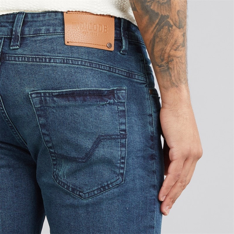 Indicode Herre Inalicanto To Pak Denim Shorts Medium Indigo/Iconic Blue Medium Indigo+Iconic Blue - Billede 5