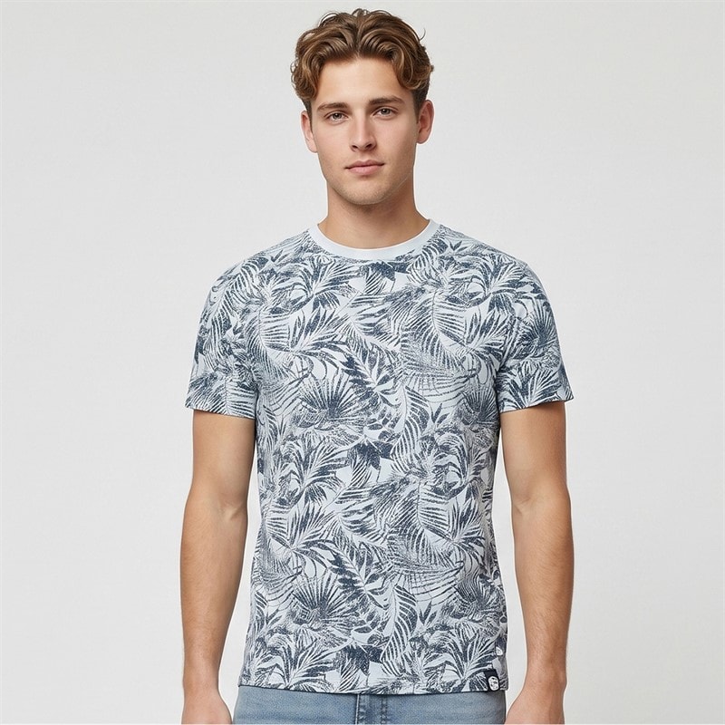 Indicode Herre Inpalme T-shirt Sky Way - Billede 1