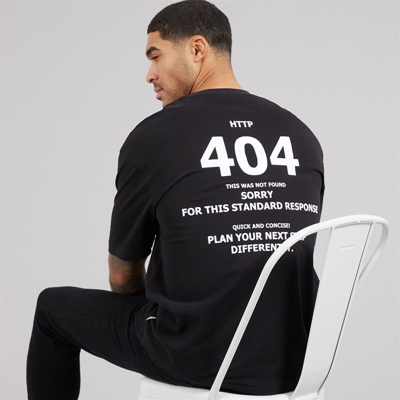 Indicode Herre Four O Four T-shirt Jet Black - Billede 1