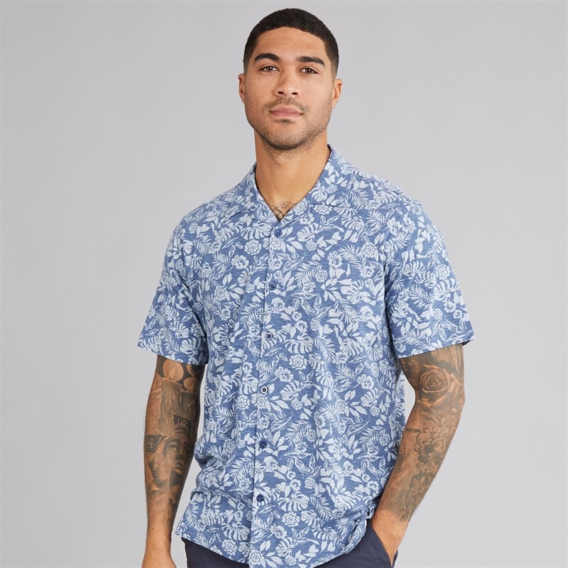 Indicode Herre Fiore Skjorte Mørk Denim Dk Denim