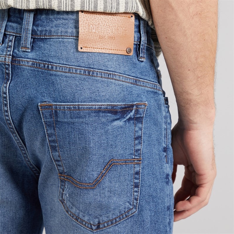Indicode Herre Kaden Shorts Medium Indigo - Billede 3