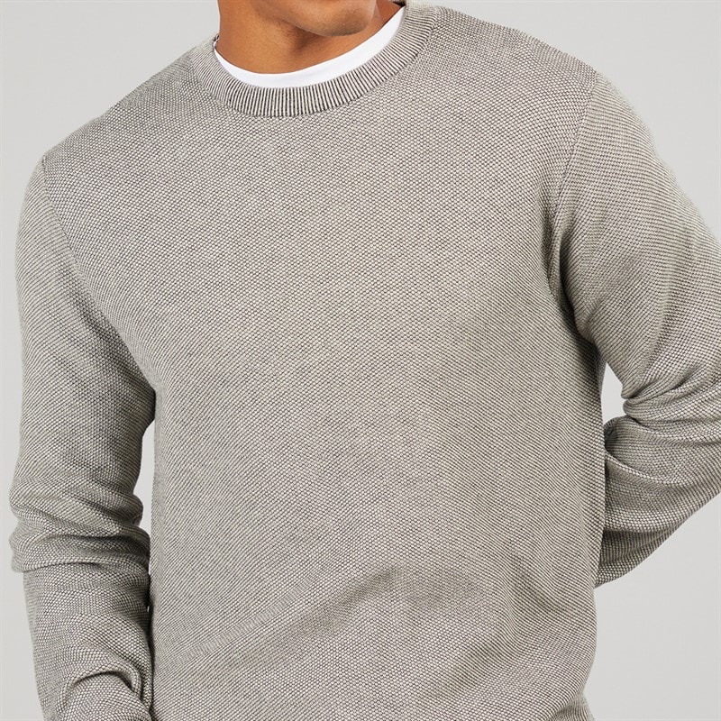Indicode Herre Jexmon Strikket Sweater Fog - Billede 3