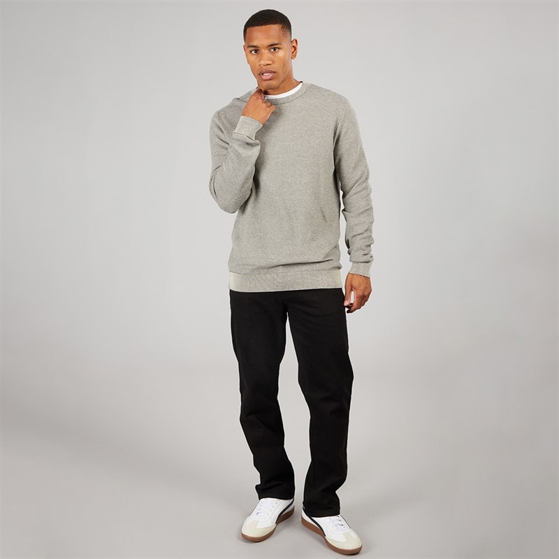 Indicode Herre Jexmon Strikket Sweater Fog - Billede 4
