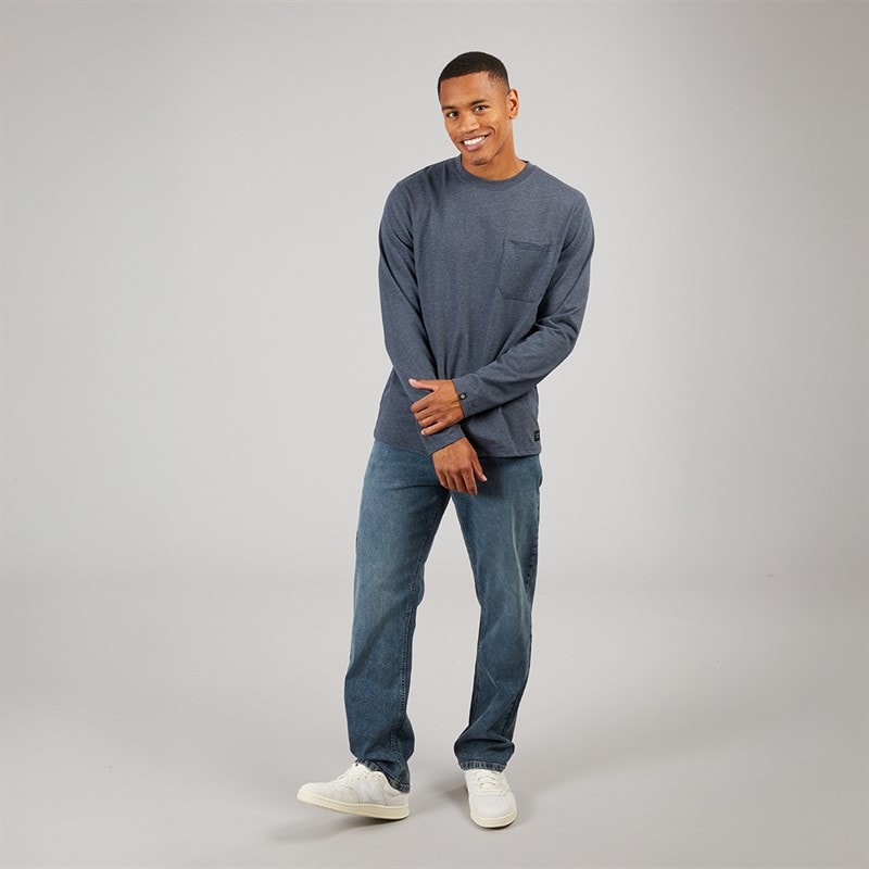 Indicode Herre Zarmark Langærmet T-shirt Sky Captain - Billede 3