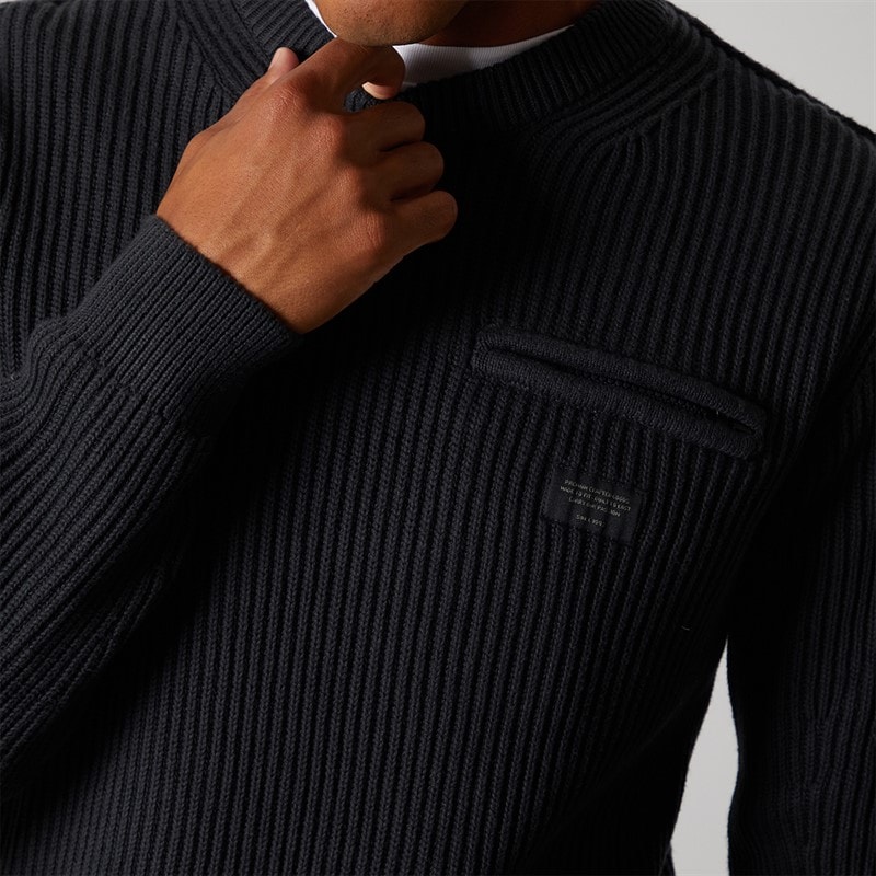 Indicode Herre Phjot Strikket Sweater Jet Black - Billede 3