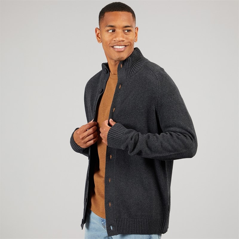 Indicode Herre Escobart Strikket Cardigan Kulmix - Billede 1