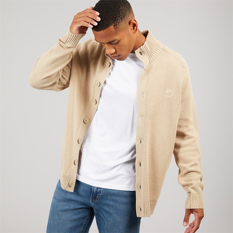 Indicode Herre Escobart Strikket Cardigan Irsk creme - Billede 1