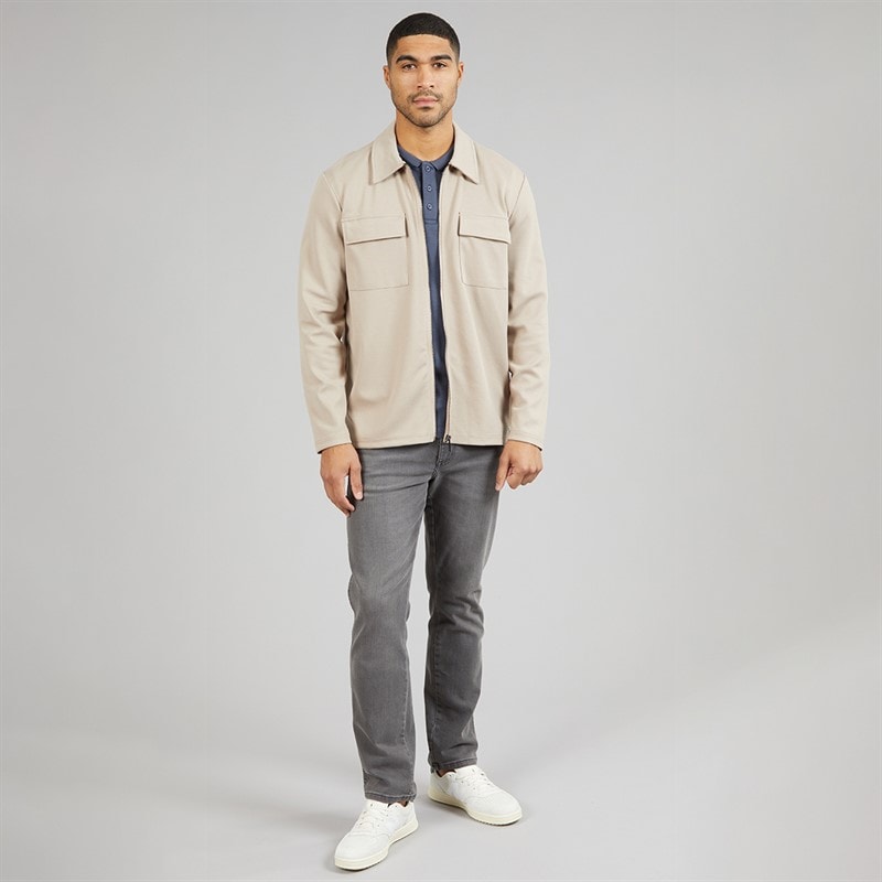 Indicode Herre Nello Lynlås Skjorte Simply Taupe - Billede 4