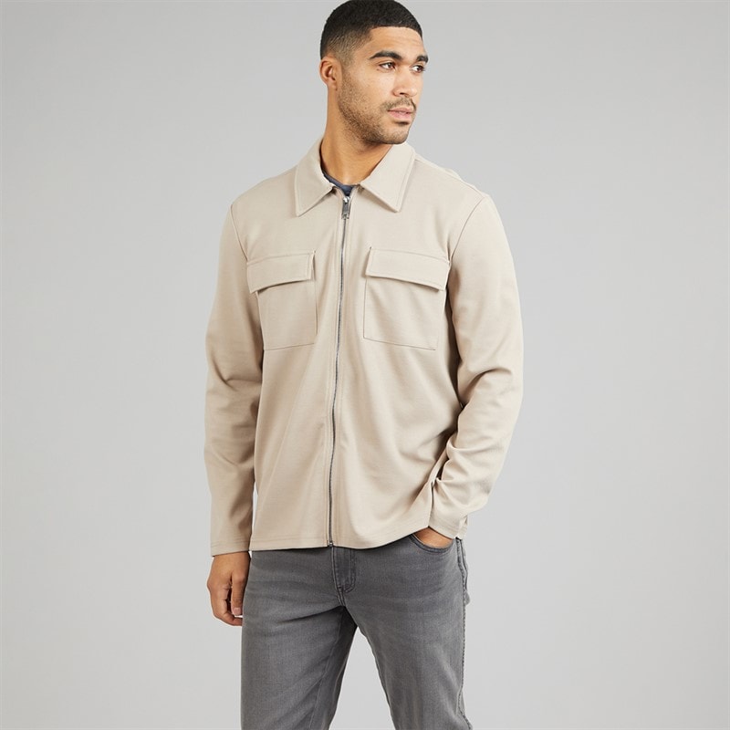 Indicode Herre Nello Lynlås Skjorte Simply Taupe - Billede 5