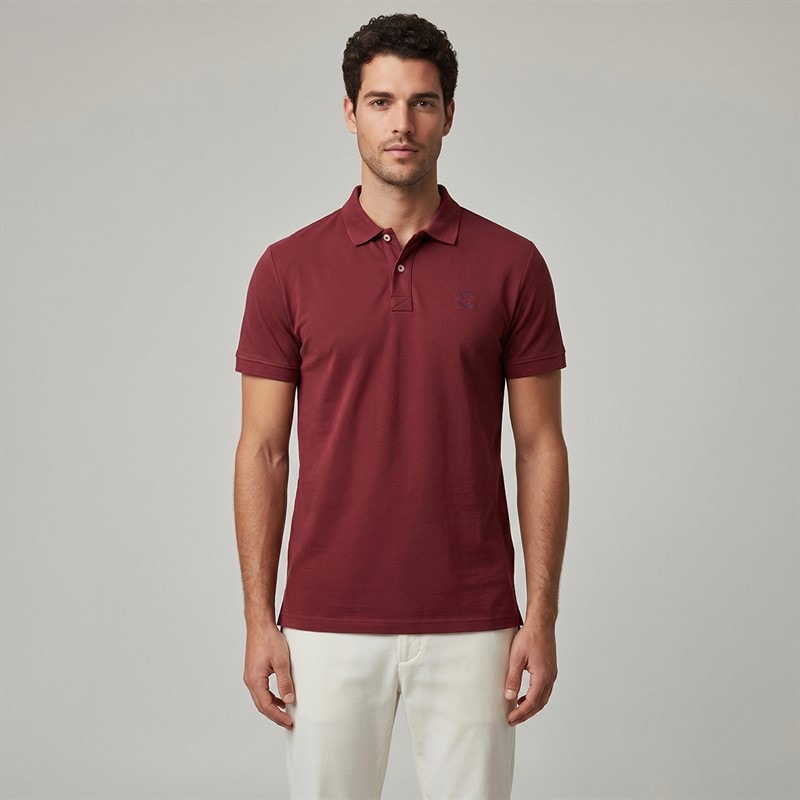 Indicode Herre Inwadim Polo Skjorte Bordeaux - Billede 1