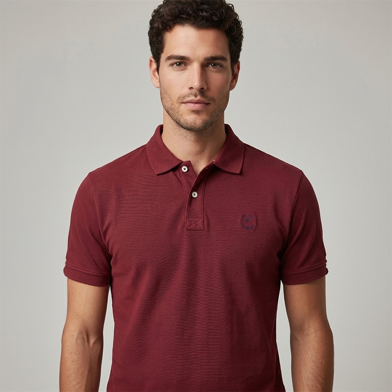 Indicode Herre Inwadim Polo Skjorte Bordeaux - Billede 3