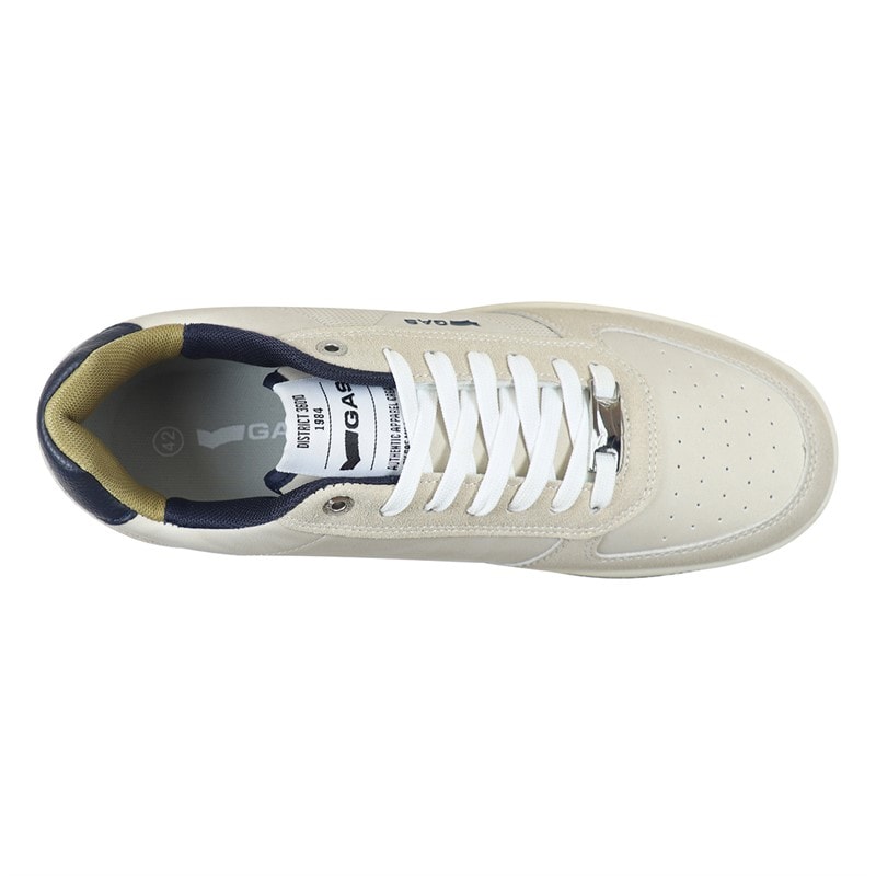 GAS Herresneakers Hvid/Brun White Brown - Billede 4