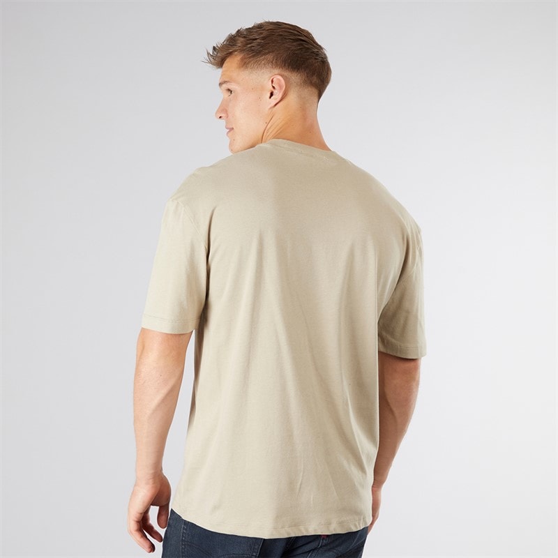 Scotch & Soda Herre Oversized Grafik T-Shirt Taupe - Billede 2