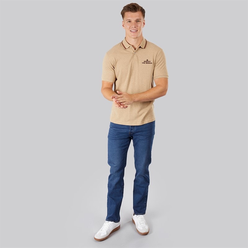 Scotch & Soda Herre Piqué Polo Taupe - Billede 4