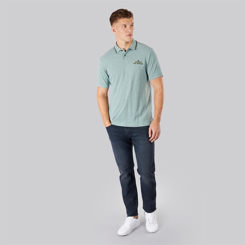 Scotch & Soda Herre Piqué Polo Oliven / Khaki - Billede 4