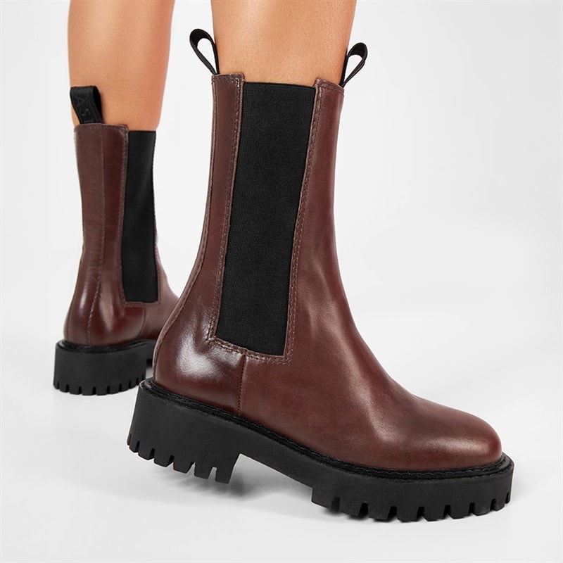 LÄST Dame Angie Chelsea Støvler Dark Brown