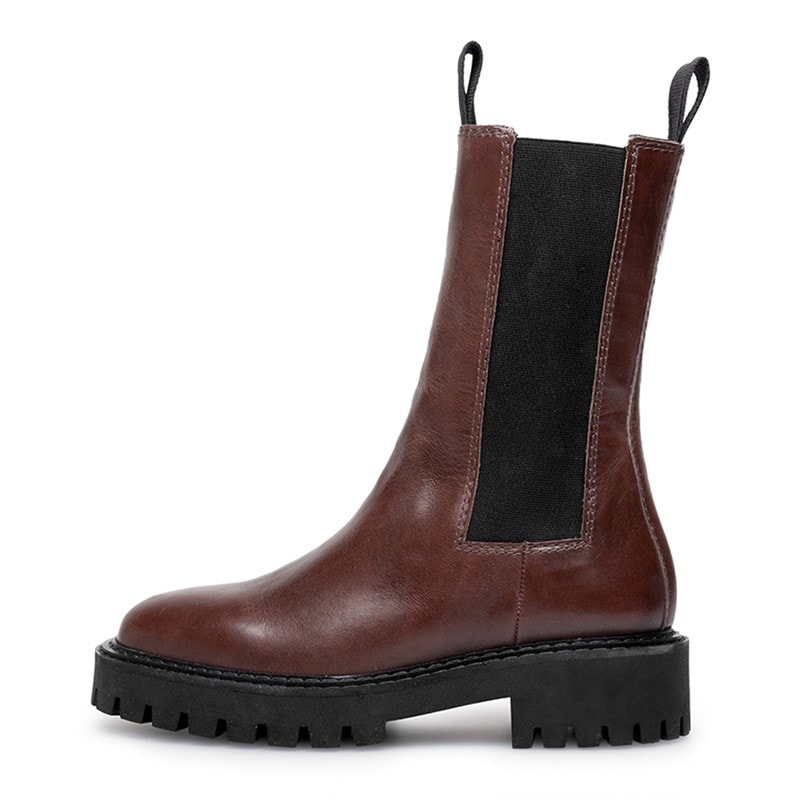 LÄST Dame Angie Chelsea Støvler Dark Brown - Billede 2