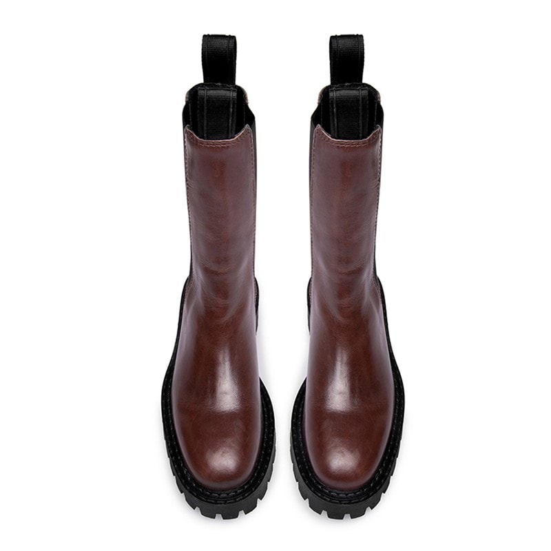 LÄST Dame Angie Chelsea Støvler Dark Brown - Billede 5