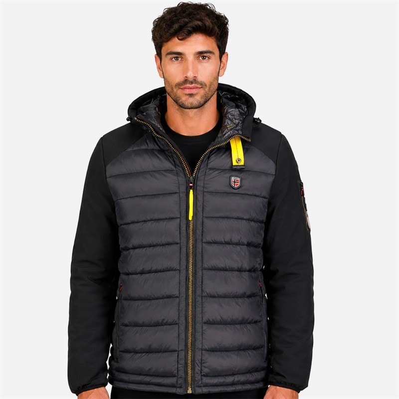 Geographical Norway Herre Parka Jakke Sort - Billede 1
