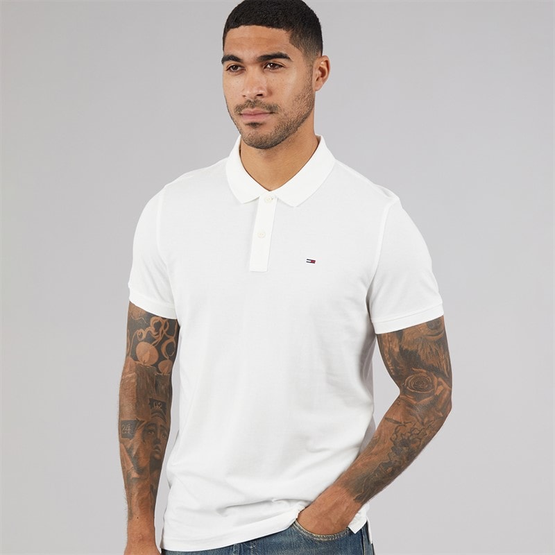 Tommy Jeans Herre Polo skjorte med stolpe Ecru