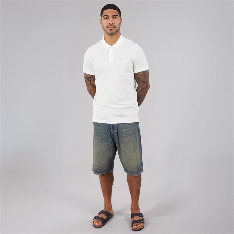 Tommy Jeans Herre Polo skjorte med stolpe Ecru - Billede 4
