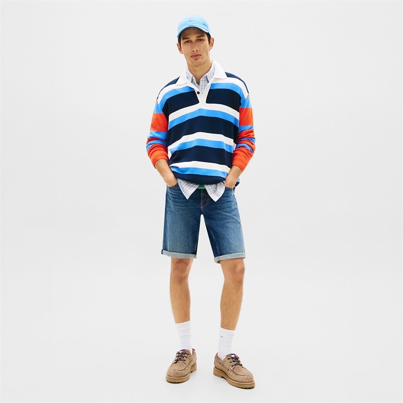 Tommy Jeans Herre Ronnie Faded Slim Denim Shorts Denim Dark - Billede 2