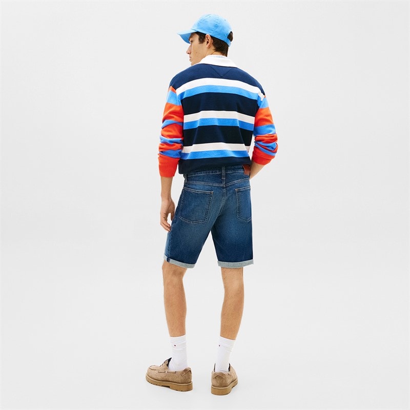 Tommy Jeans Herre Ronnie Faded Slim Denim Shorts Denim Dark - Billede 3