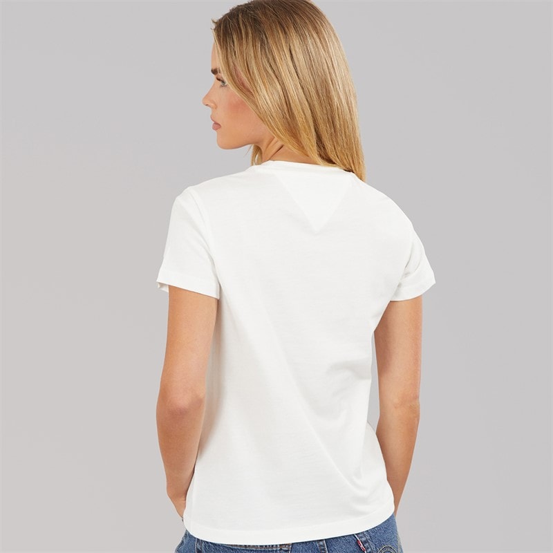 Tommy Jeans Dame boble t-shirt Ecru - Billede 2