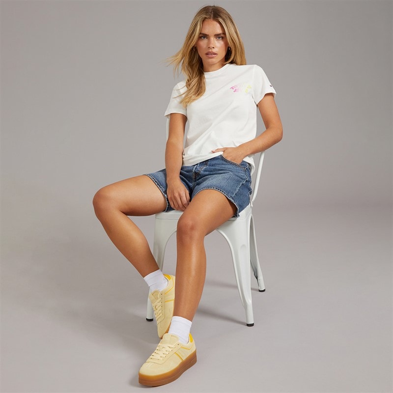 Tommy Jeans Dame boble t-shirt Ecru - Billede 4