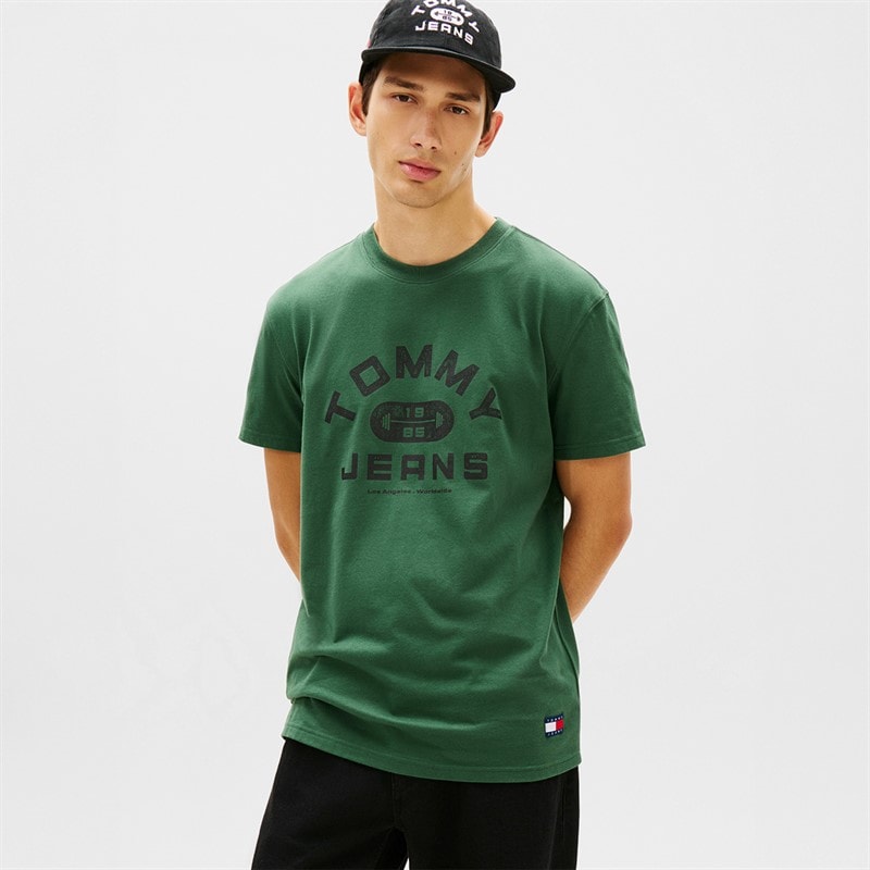 Tommy Jeans Herre TJ Trænings T-shirt Shadow Pine - Billede 1