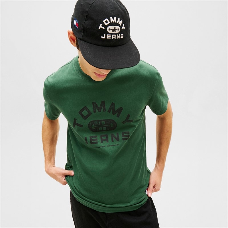 Tommy Jeans Herre TJ Trænings T-shirt Shadow Pine - Billede 4