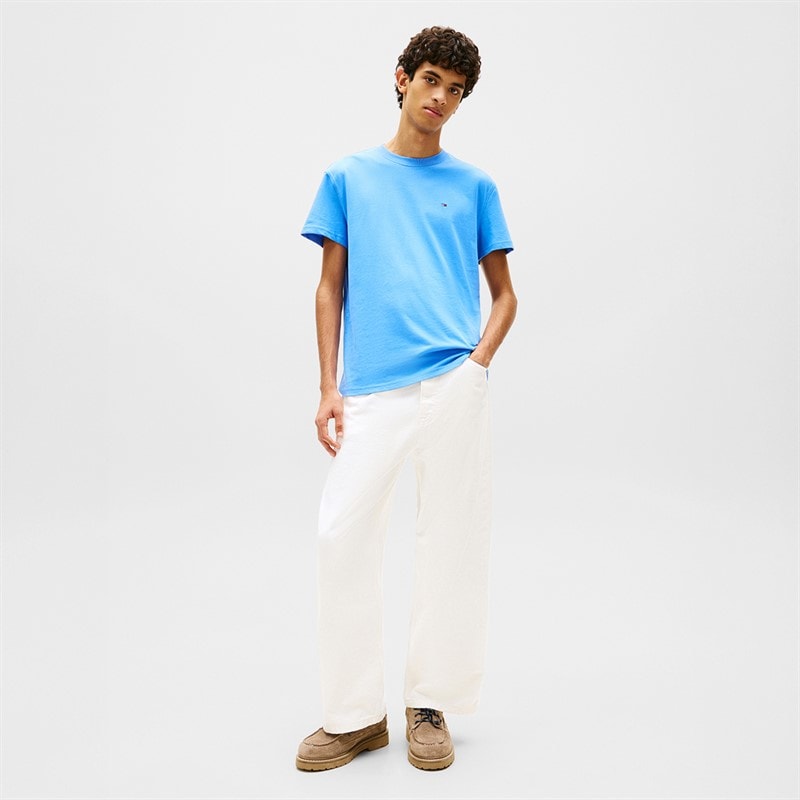 Tommy Jeans Herre Flag T-shirt Blue Twilight - Billede 2