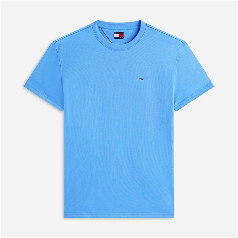 Tommy Jeans Herre Flag T-shirt Blue Twilight - Billede 5