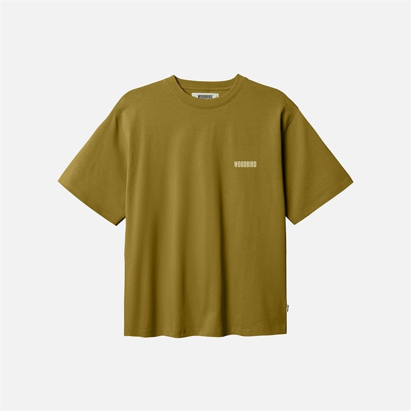Woodbird Baine Intro T-Shirt Dark Green - Billede 1